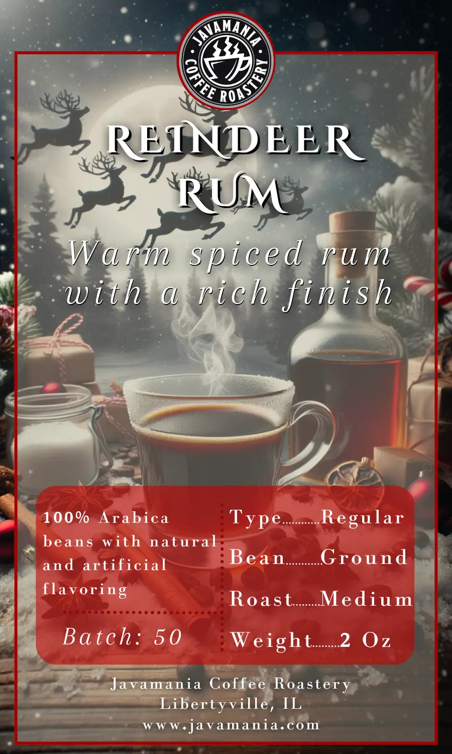 Reindeer Rum JavaMania Flavored Coffee