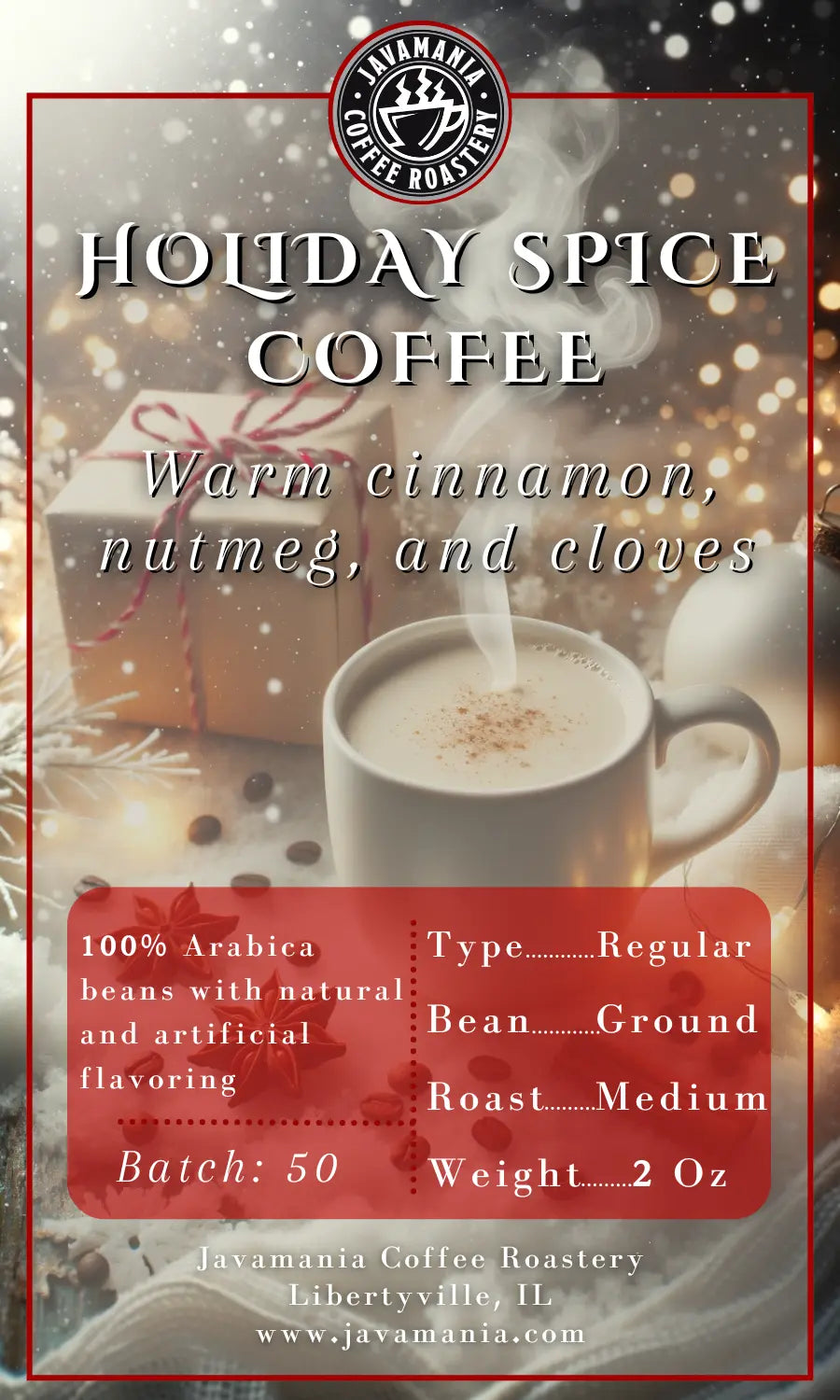 Holiday Spice JavaMania Flavored Coffee